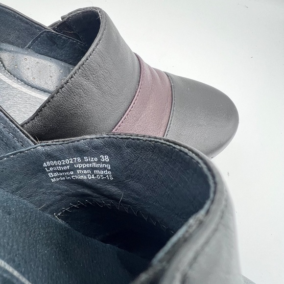 Dansko Tenley Nappa Clog Slip On Brown Black Size 38 - Picture 11 of 16